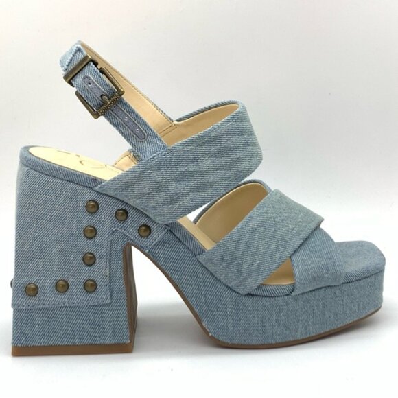 Jessica Simpson Nellenie Sandal in Denim Light Blue - Picture 3 of 14